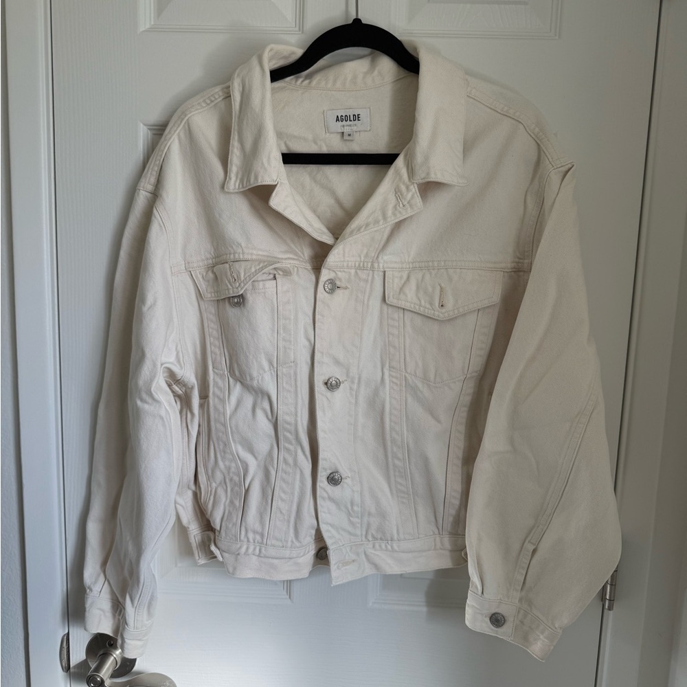 Agolde Women's Cream Jean Jacket